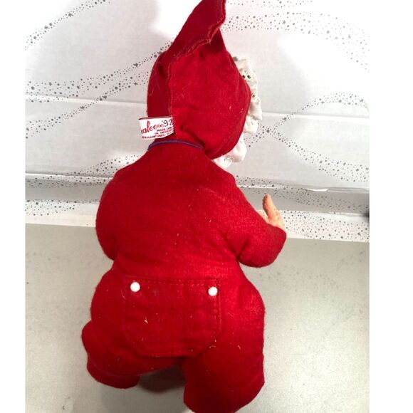 Elf Girl 14" Red Pajama AnnaLee Doll 1992 w tag 7630 Poseable Mobilitee vintage - Picture 5 of 5
